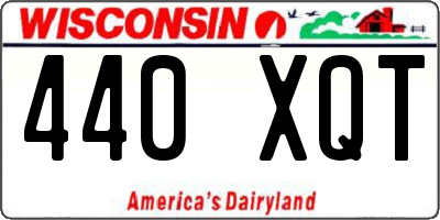 WI license plate 440XQT