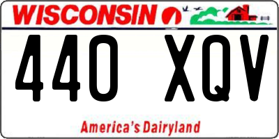 WI license plate 440XQV