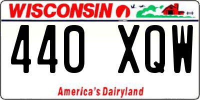 WI license plate 440XQW