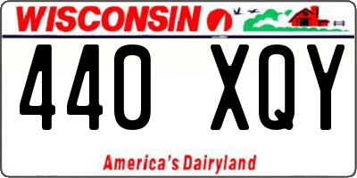 WI license plate 440XQY