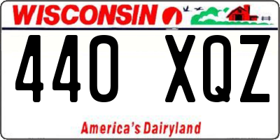 WI license plate 440XQZ