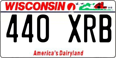 WI license plate 440XRB