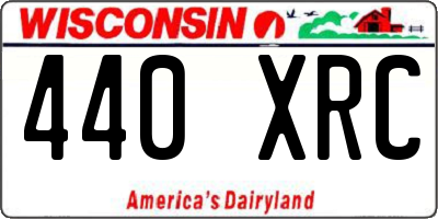 WI license plate 440XRC