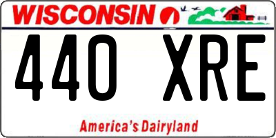 WI license plate 440XRE