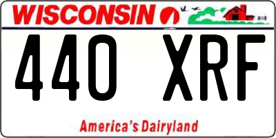 WI license plate 440XRF