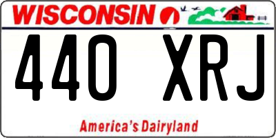 WI license plate 440XRJ