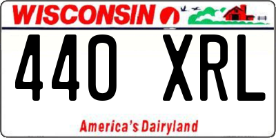 WI license plate 440XRL
