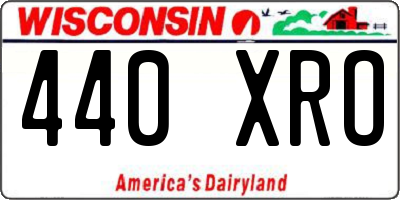 WI license plate 440XRO