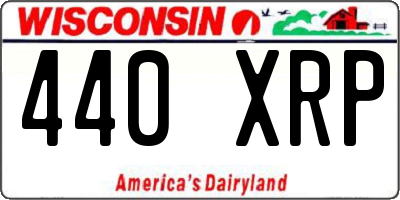 WI license plate 440XRP