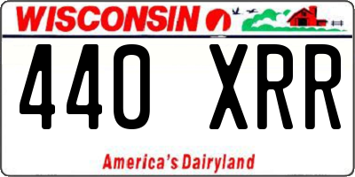 WI license plate 440XRR
