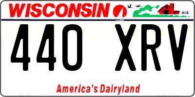 WI license plate 440XRV