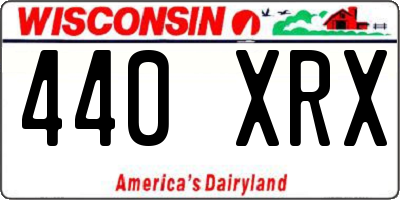 WI license plate 440XRX