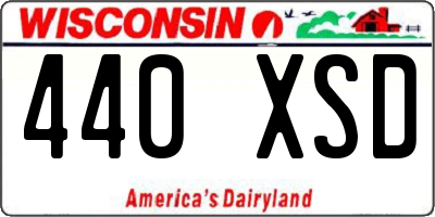 WI license plate 440XSD