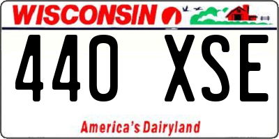 WI license plate 440XSE