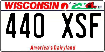WI license plate 440XSF