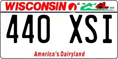 WI license plate 440XSI