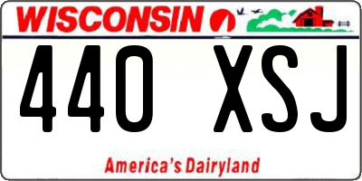 WI license plate 440XSJ