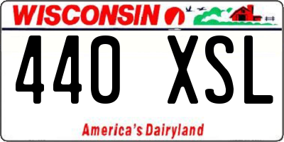 WI license plate 440XSL