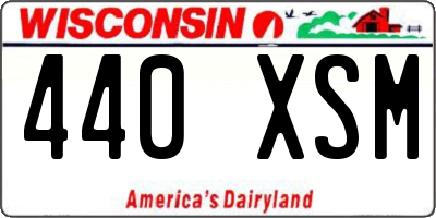 WI license plate 440XSM