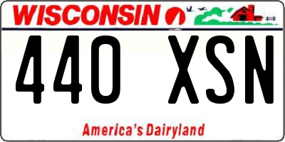 WI license plate 440XSN