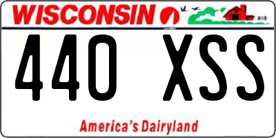 WI license plate 440XSS