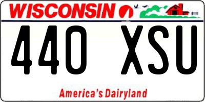 WI license plate 440XSU