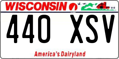 WI license plate 440XSV