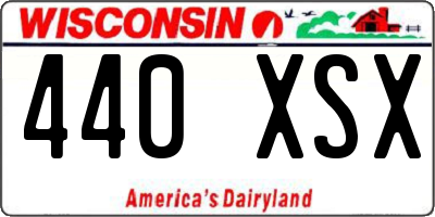 WI license plate 440XSX