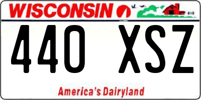 WI license plate 440XSZ