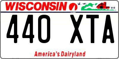 WI license plate 440XTA