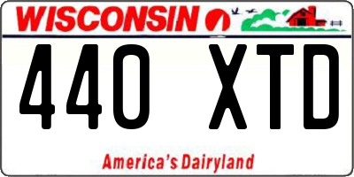 WI license plate 440XTD