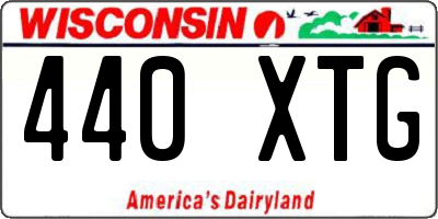 WI license plate 440XTG