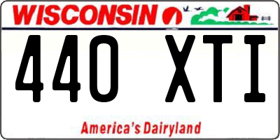 WI license plate 440XTI