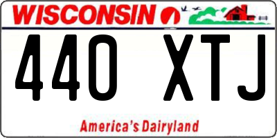 WI license plate 440XTJ