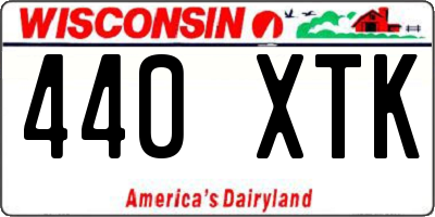 WI license plate 440XTK