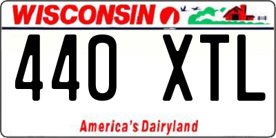 WI license plate 440XTL