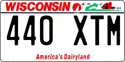 WI license plate 440XTM