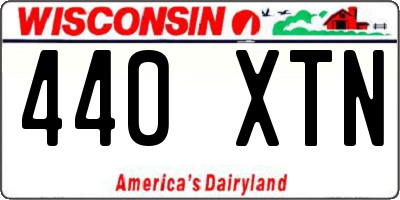 WI license plate 440XTN