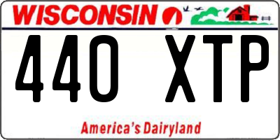 WI license plate 440XTP