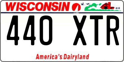 WI license plate 440XTR