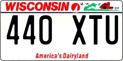 WI license plate 440XTU