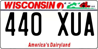 WI license plate 440XUA