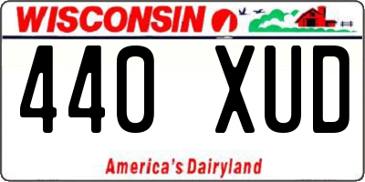 WI license plate 440XUD
