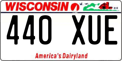 WI license plate 440XUE