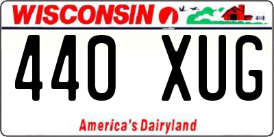 WI license plate 440XUG