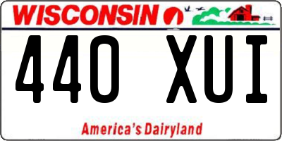 WI license plate 440XUI