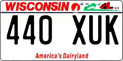 WI license plate 440XUK