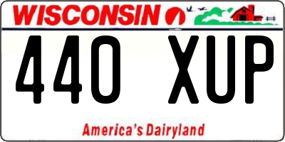 WI license plate 440XUP