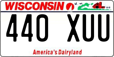 WI license plate 440XUU