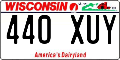 WI license plate 440XUY